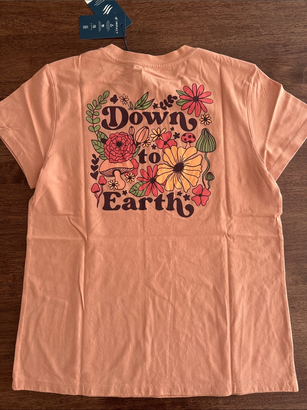 United by blue peach down to earth tee shirt